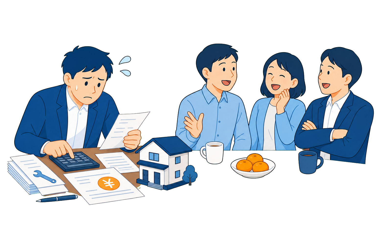 費用負担が偏っているのイメージ