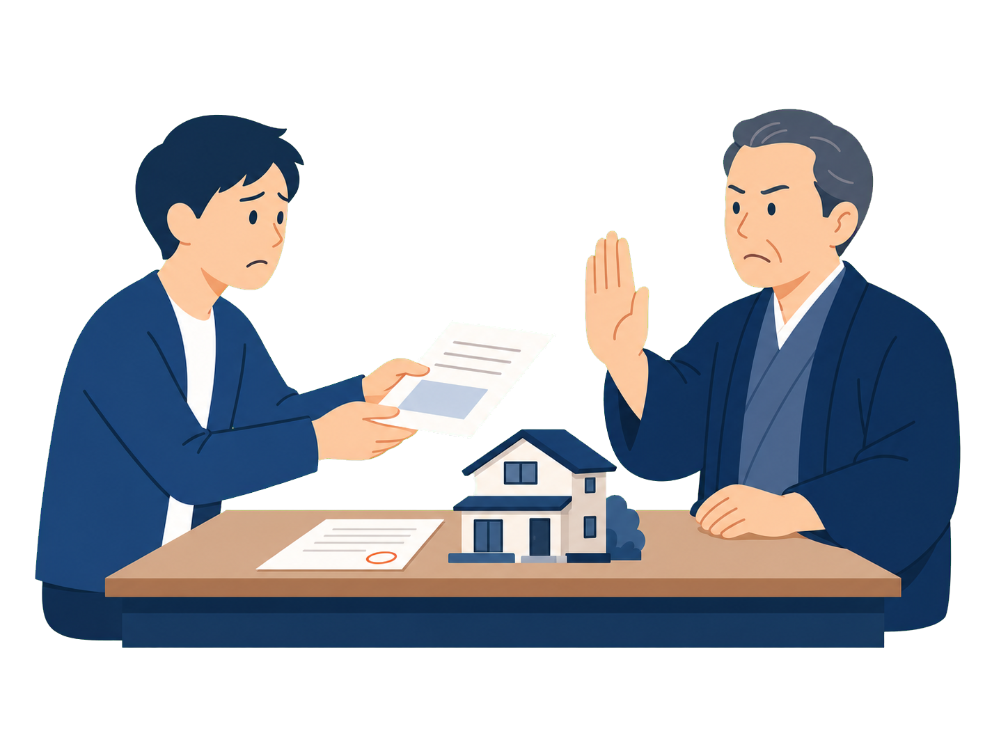 借地権の譲渡承諾を得られず困っている様子